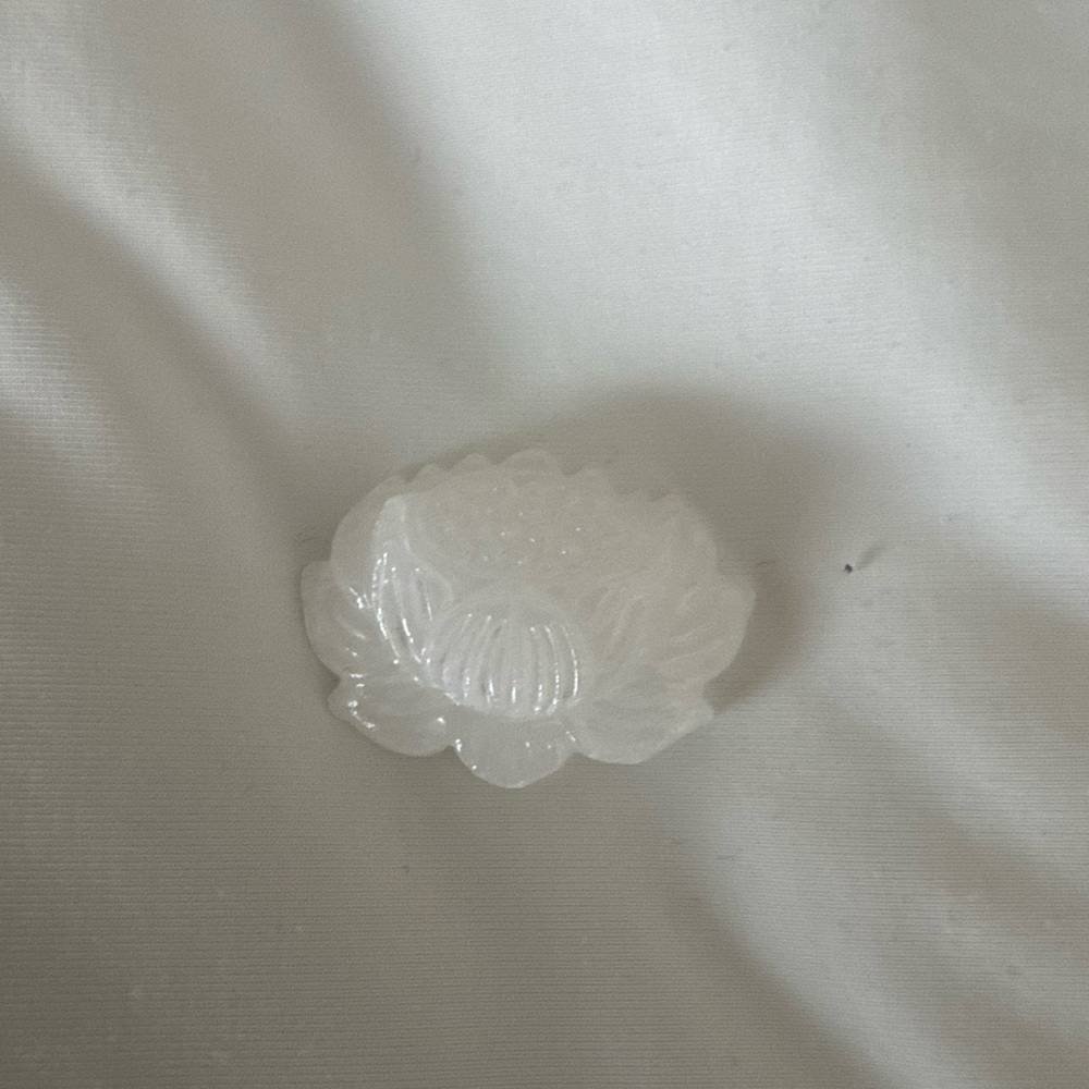 White Jade Lotus Pendant